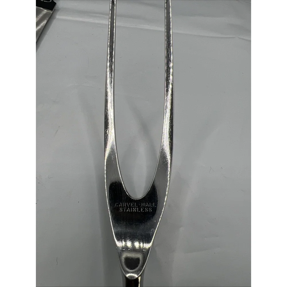 Vtg Carvel Hall 3 Piece Master Carving Set Stainless Steel 2 Knives 1 Meat Fork